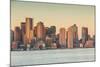 USA, Massachusetts, Boston. City skyline from Boston Harbor at dawn.-Walter Bibikow-Mounted Photographic Print