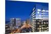 USA, Massachusetts, Boston of the new Seaport District at dusk-Walter Bibikow-Mounted Premium Photographic Print