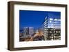 USA, Massachusetts, Boston of the new Seaport District at dusk-Walter Bibikow-Framed Photographic Print