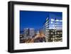 USA, Massachusetts, Boston of the new Seaport District at dusk-Walter Bibikow-Framed Photographic Print