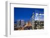 USA, Massachusetts, Boston of the new Seaport District at dusk-Walter Bibikow-Framed Photographic Print