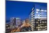 USA, Massachusetts, Boston of the new Seaport District at dusk-Walter Bibikow-Mounted Photographic Print