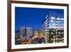 USA, Massachusetts, Boston of the new Seaport District at dusk-Walter Bibikow-Framed Photographic Print