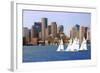 USA, Massachusetts. Boston waterfront skyline with sailboats.-Anna Miller-Framed Photographic Print