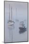 USA, Massachusetts, Cape Ann, boats in Annisquam Harbor in fog-Walter Bibikow-Mounted Photographic Print