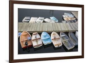 USA, Massachusetts, Cape Ann, boats in Annisquam Harbor-Walter Bibikow-Framed Premium Photographic Print