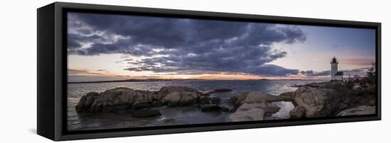 USA, Massachusetts, Cape Ann, Gloucester, Annisquam Lighthouse-Walter Bibikow-Framed Stretched Canvas