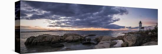 USA, Massachusetts, Cape Ann, Gloucester, Annisquam Lighthouse-Walter Bibikow-Stretched Canvas