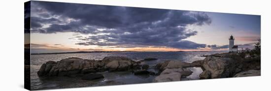 USA, Massachusetts, Cape Ann, Gloucester, Annisquam Lighthouse-Walter Bibikow-Stretched Canvas