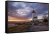 USA, Massachusetts, Cape Ann, Gloucester, Annisquam Lighthouse-Walter Bibikow-Framed Stretched Canvas