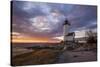 USA, Massachusetts, Cape Ann, Gloucester, Annisquam Lighthouse-Walter Bibikow-Stretched Canvas