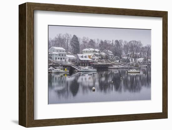 USA, Massachusetts, Cape Ann, Gloucester, Annisquam, Lobster Cove, early winter-Walter Bibikow-Framed Photographic Print