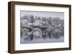 USA, Massachusetts, Cape Ann, Gloucester, Annisquam, Lobster Cove, early winter-Walter Bibikow-Framed Photographic Print