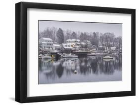 USA, Massachusetts, Cape Ann, Gloucester, Annisquam, Lobster Cove, early winter-Walter Bibikow-Framed Photographic Print