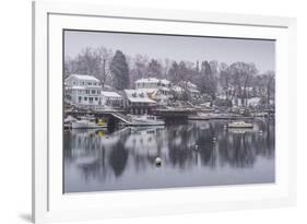 USA, Massachusetts, Cape Ann, Gloucester, Annisquam, Lobster Cove, early winter-Walter Bibikow-Framed Photographic Print