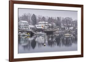 USA, Massachusetts, Cape Ann, Gloucester, Annisquam, Lobster Cove, early winter-Walter Bibikow-Framed Photographic Print