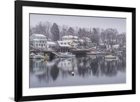 USA, Massachusetts, Cape Ann, Gloucester, Annisquam, Lobster Cove, early winter-Walter Bibikow-Framed Photographic Print