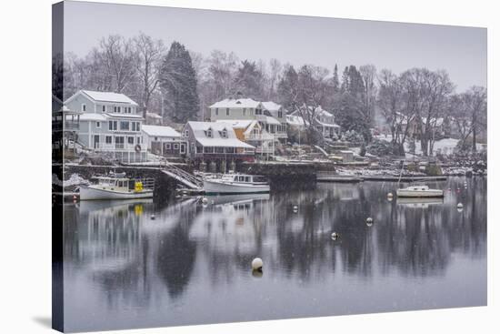 USA, Massachusetts, Cape Ann, Gloucester, Annisquam, Lobster Cove, early winter-Walter Bibikow-Stretched Canvas