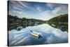 USA, Massachusetts, Cape Ann, Gloucester. Annisquam, Lobster Cove, reflections-Walter Bibikow-Stretched Canvas