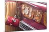 USA, Massachusetts, Cape Ann, Gloucester. Antique car, 1940's-era antique car interior-Walter Bibikow-Mounted Photographic Print