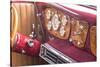 USA, Massachusetts, Cape Ann, Gloucester. Antique car, 1940's-era antique car interior-Walter Bibikow-Stretched Canvas