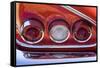 USA, Massachusetts, Cape Ann, Gloucester, detail of classic cars-Walter Bibikow-Framed Stretched Canvas