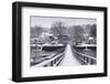 USA, Massachusetts, Cape Ann, Gloucester, early snowfall, Lobster Cove-Walter Bibikw-Framed Photographic Print