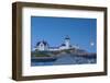 USA, Massachusetts, Cape Ann, Gloucester, Eastern Point LIghthouse with moonrise-Walter Bibikw-Framed Photographic Print