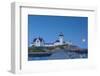 USA, Massachusetts, Cape Ann, Gloucester, Eastern Point LIghthouse with moonrise-Walter Bibikw-Framed Photographic Print