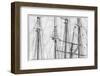 USA, Massachusetts, Cape Ann, Gloucester. Gloucester Schooner Festival, schooner masts.-Walter Bibikow-Framed Photographic Print
