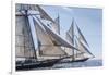 USA, Massachusetts, Cape Ann, Gloucester. Gloucester Schooner Festival, schooner parade of sail.-Walter Bibikow-Framed Photographic Print