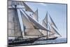 USA, Massachusetts, Cape Ann, Gloucester. Gloucester Schooner Festival, schooner parade of sail.-Walter Bibikow-Mounted Photographic Print