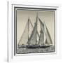 USA, Massachusetts, Cape Ann, Gloucester. Gloucester Schooner Festival, schooner parade of sail.-Walter Bibikow-Framed Photographic Print