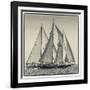 USA, Massachusetts, Cape Ann, Gloucester. Gloucester Schooner Festival, schooner parade of sail.-Walter Bibikow-Framed Photographic Print