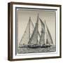 USA, Massachusetts, Cape Ann, Gloucester. Gloucester Schooner Festival, schooner parade of sail.-Walter Bibikow-Framed Photographic Print