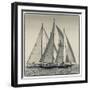 USA, Massachusetts, Cape Ann, Gloucester. Gloucester Schooner Festival, schooner parade of sail.-Walter Bibikow-Framed Photographic Print