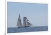 USA, Massachusetts, Cape Ann, Gloucester. Gloucester Schooner Festival, schooner parade of sail.-Walter Bibikow-Framed Photographic Print