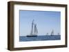 USA, Massachusetts, Cape Ann, Gloucester. Gloucester Schooner Festival, schooner parade of sail.-Walter Bibikow-Framed Photographic Print