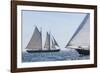 USA, Massachusetts, Cape Ann, Gloucester. Gloucester Schooner Festival, schooner parade of sail.-Walter Bibikow-Framed Photographic Print