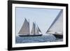 USA, Massachusetts, Cape Ann, Gloucester. Gloucester Schooner Festival, schooner parade of sail.-Walter Bibikow-Framed Photographic Print