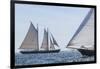 USA, Massachusetts, Cape Ann, Gloucester. Gloucester Schooner Festival, schooner parade of sail.-Walter Bibikow-Framed Photographic Print