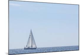 USA, Massachusetts, Cape Ann, Gloucester. Gloucester Schooner Festival, schooner parade of sail.-Walter Bibikow-Mounted Photographic Print