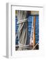 USA, Massachusetts, Cape Ann, Gloucester, rope, detail-Walter Bibikow-Framed Photographic Print