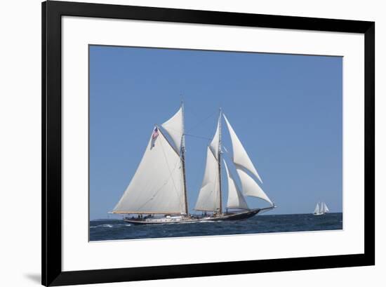 USA, Massachusetts, Cape Ann, Gloucester, schooner sailing ships-Walter Bibikow-Framed Premium Photographic Print