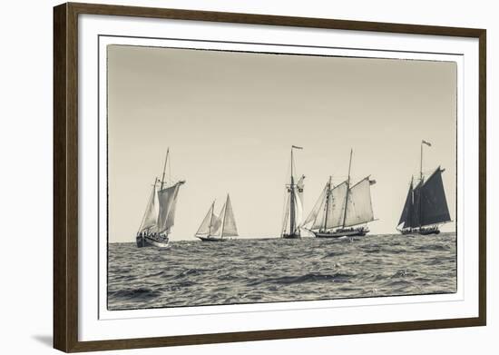 USA, Massachusetts, Cape Ann, Gloucester, schooner sailing ships-Walter Bibikow-Framed Photographic Print