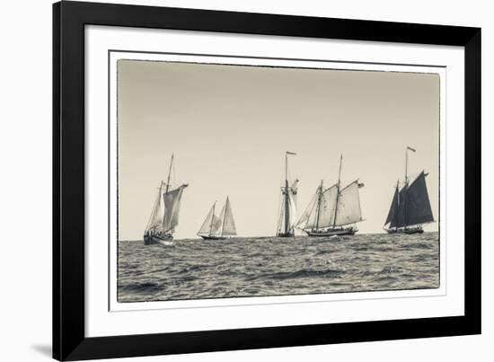 USA, Massachusetts, Cape Ann, Gloucester, schooner sailing ships-Walter Bibikow-Framed Photographic Print