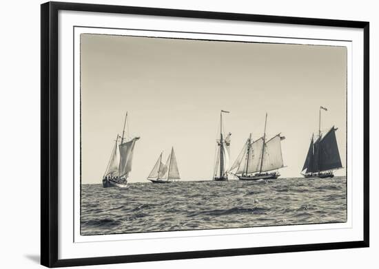 USA, Massachusetts, Cape Ann, Gloucester, schooner sailing ships-Walter Bibikow-Framed Photographic Print