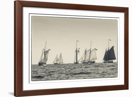 USA, Massachusetts, Cape Ann, Gloucester, schooner sailing ships-Walter Bibikow-Framed Photographic Print