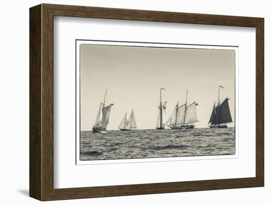 USA, Massachusetts, Cape Ann, Gloucester, schooner sailing ships-Walter Bibikow-Framed Photographic Print