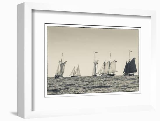 USA, Massachusetts, Cape Ann, Gloucester, schooner sailing ships-Walter Bibikow-Framed Photographic Print